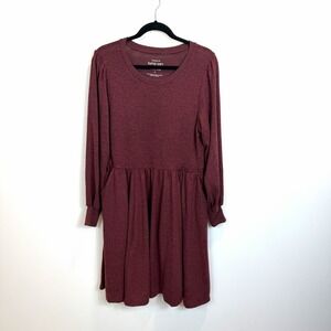 TORRID Super Soft Plush Babydoll Dress / Size 1 1X / Zinfandel Red Pockets